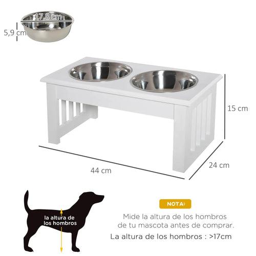 Comedero Elevado para Perros con 2 Cuencos de Acero Inoxidable | Diseño Elegante para una Alimentación Más Cómoda y Saludable