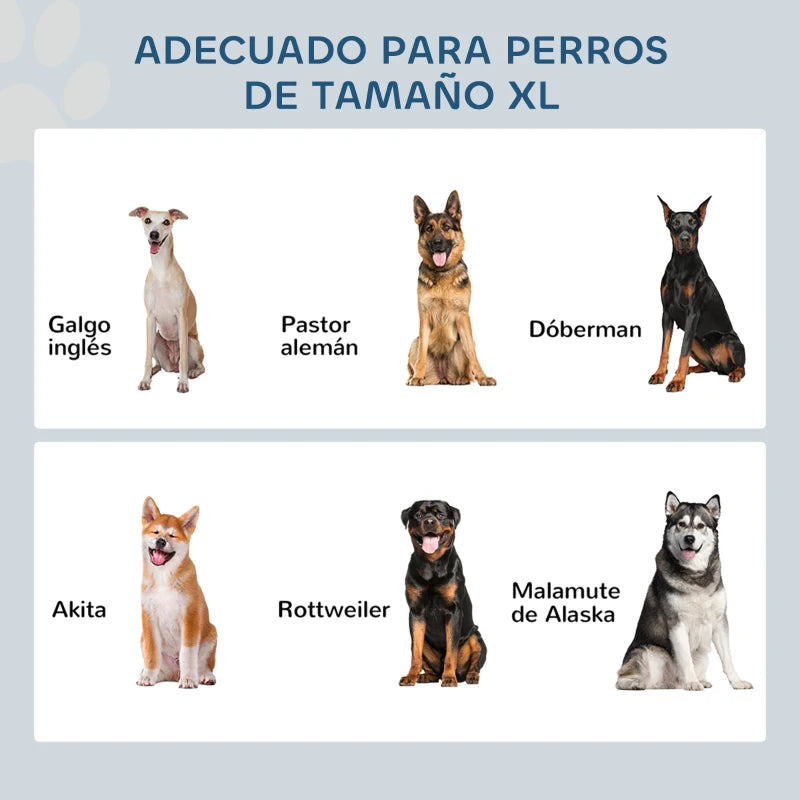 Comedero Elevado para Perros Grandes con Almacenamiento Oculto | 2 Cuencos de Acero Inoxidable de 2L | Disponible en Marrón, Gris y Blanco